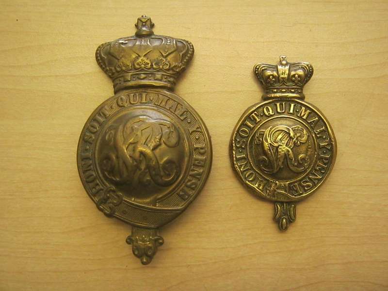 Lot of 2 Victorian horse brass badges.
